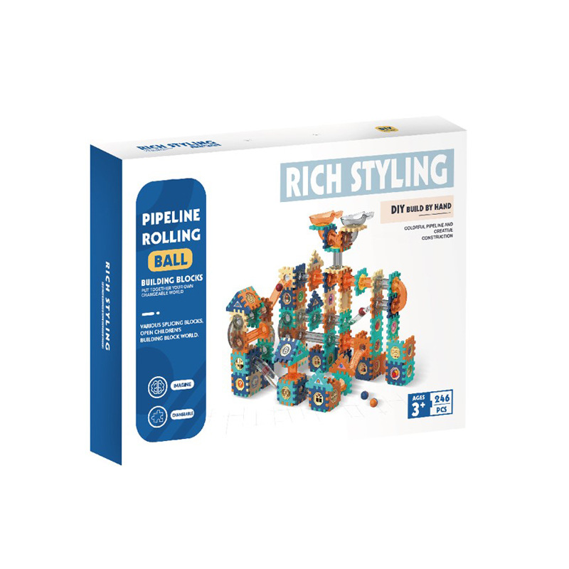 Pista de Canicas 246 Piezas | Juego de Construcción STEM con Laberinto para Niños GT-05 - Imagen 2
