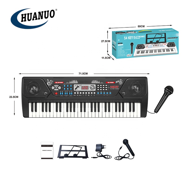 Teclado Electrónico Infantil de 61 Teclas con Micrófono GT-19